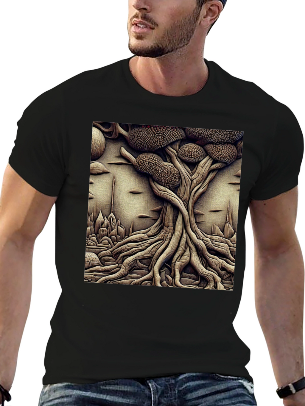 Surreal Tree Graphic Tee - Unique Art Shirt