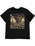 Surreal Tree Graphic Tee - Unique Art Shirt