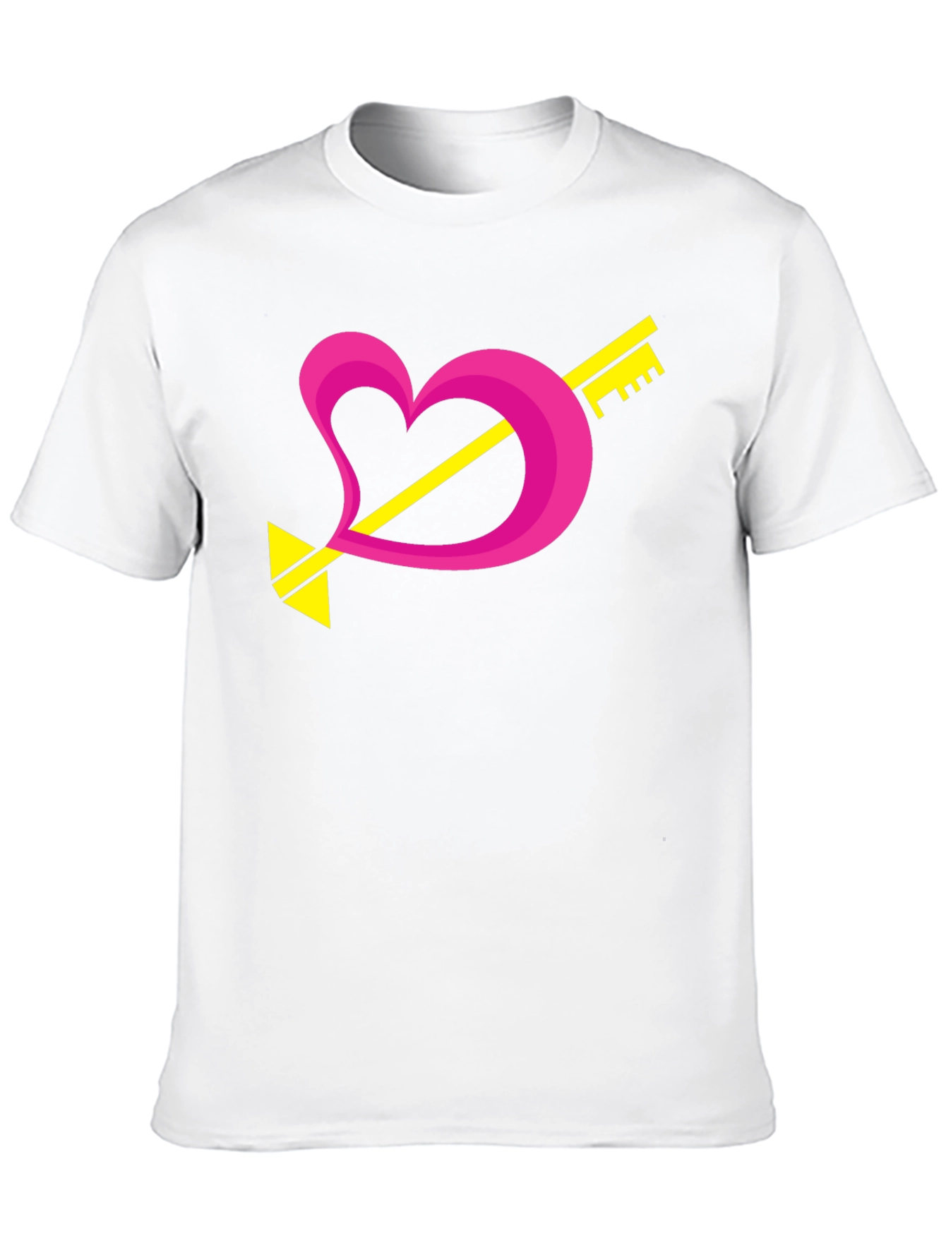 Heart Key Arrow Graphic Tee