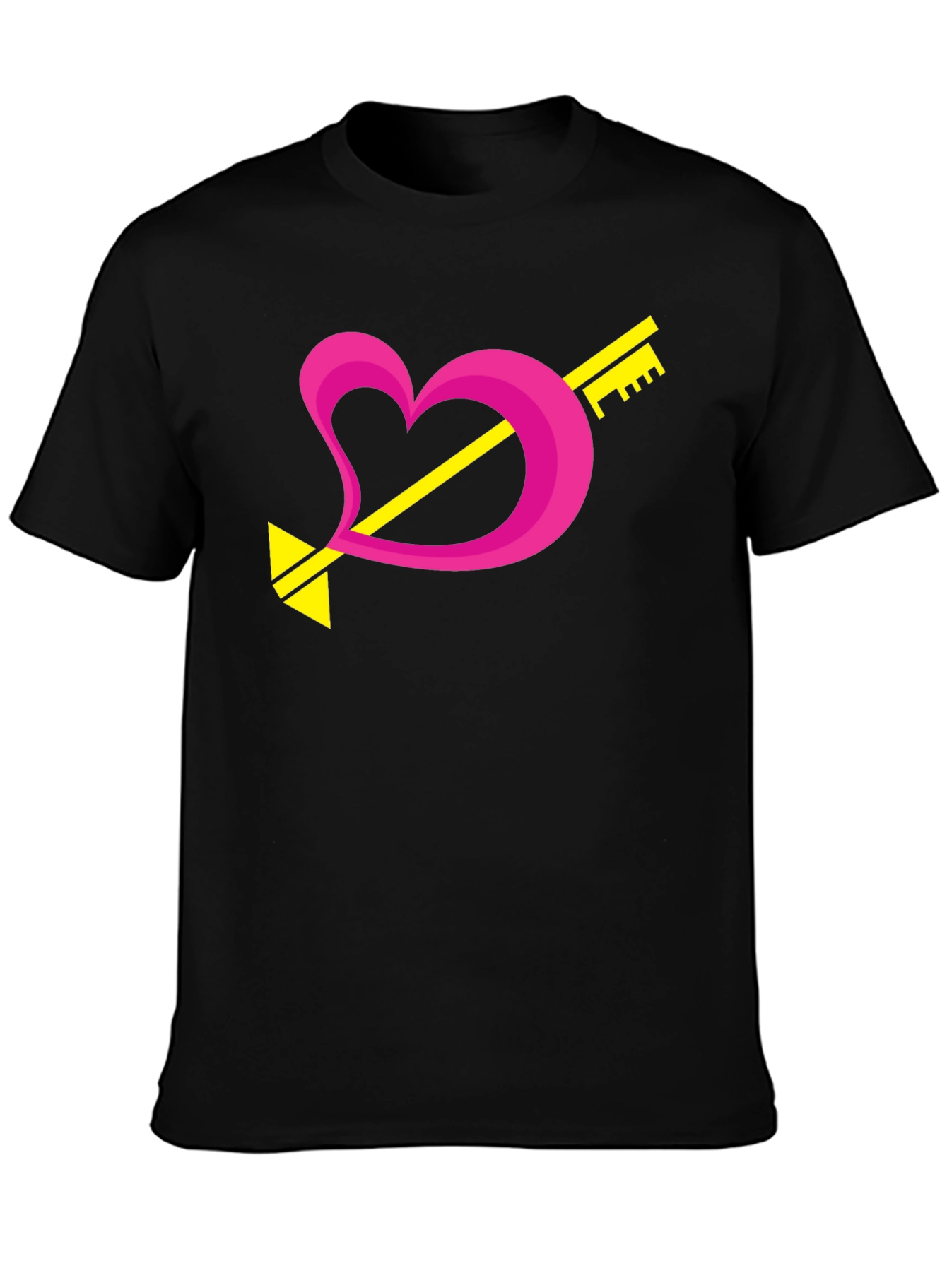 Heart Key Arrow Graphic Tee