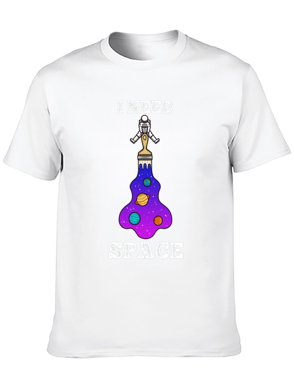 I Need Space T-Shirt - Astronaut Paintbrush Design