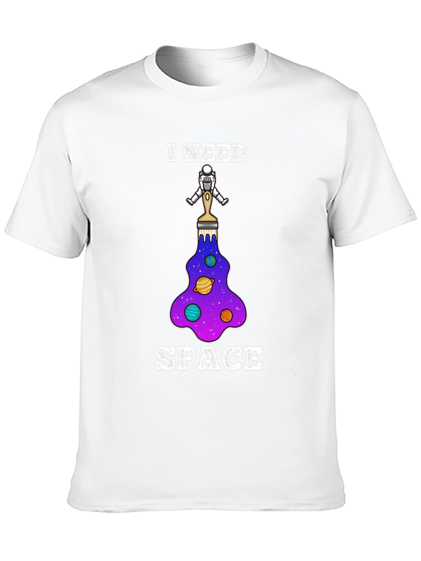 I Need Space T-Shirt - Astronaut Paintbrush Design