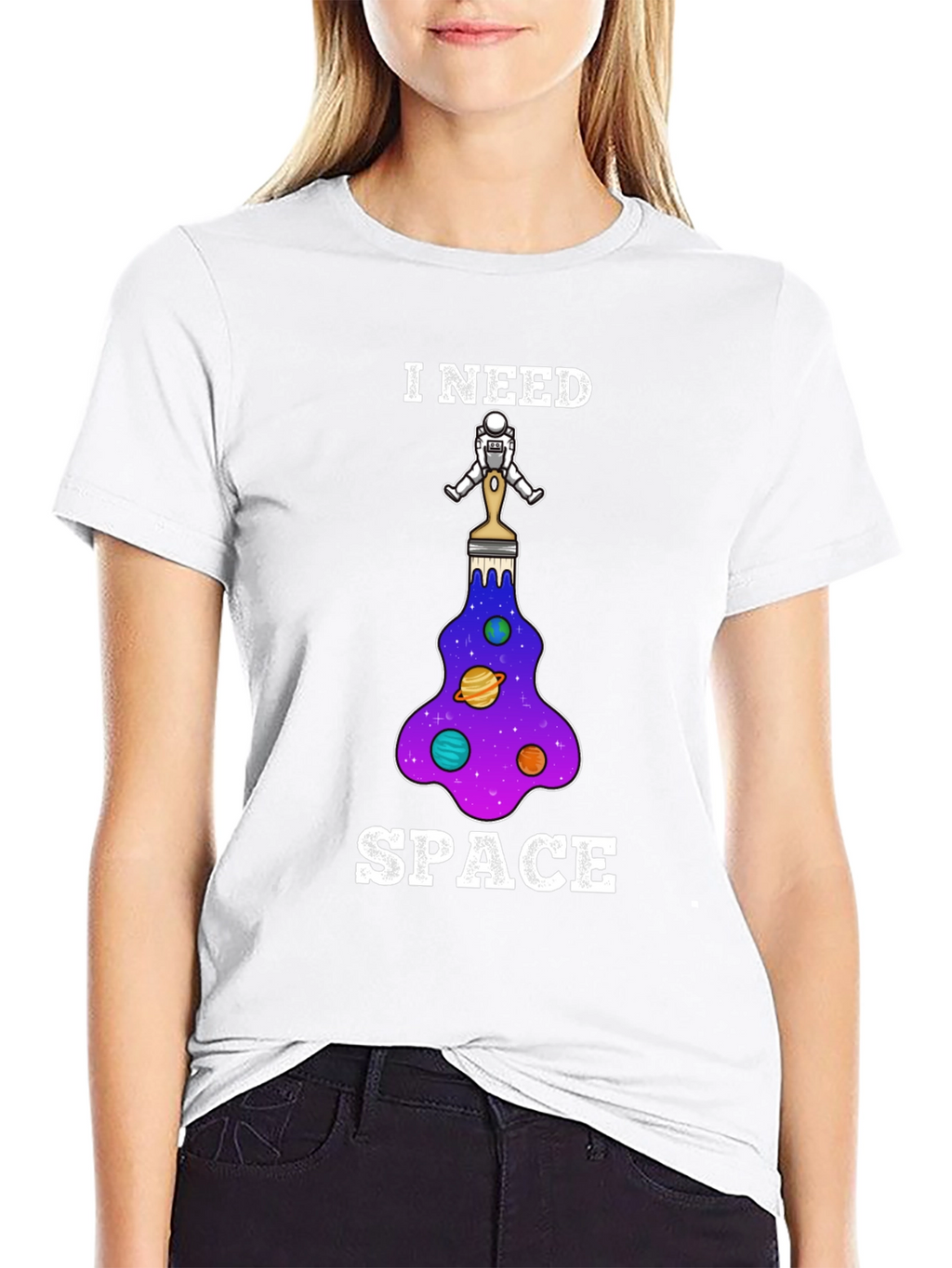 I Need Space T-Shirt - Astronaut Paintbrush Design