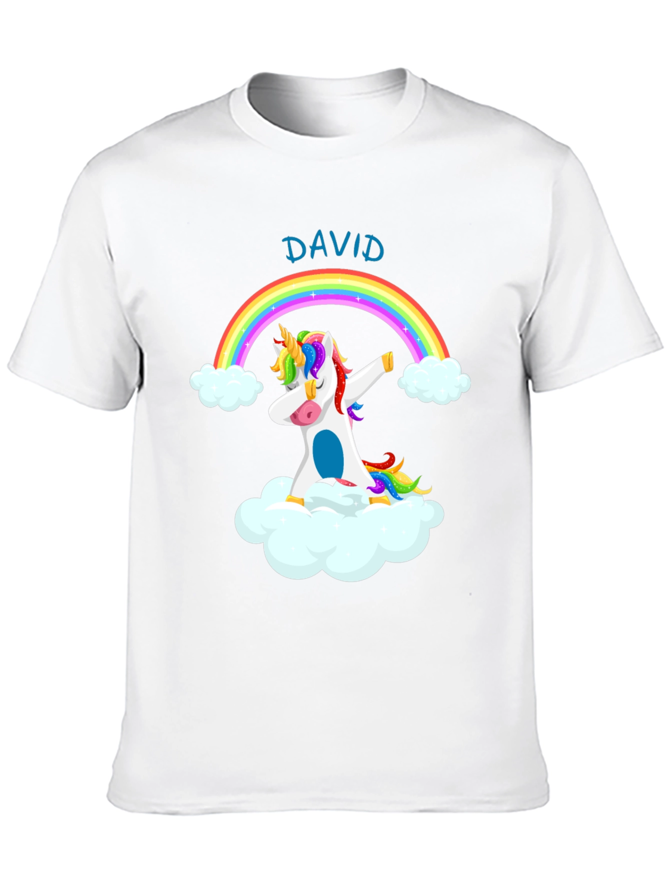 Dabbing Unicorn Rainbow Personalized T-Shirt