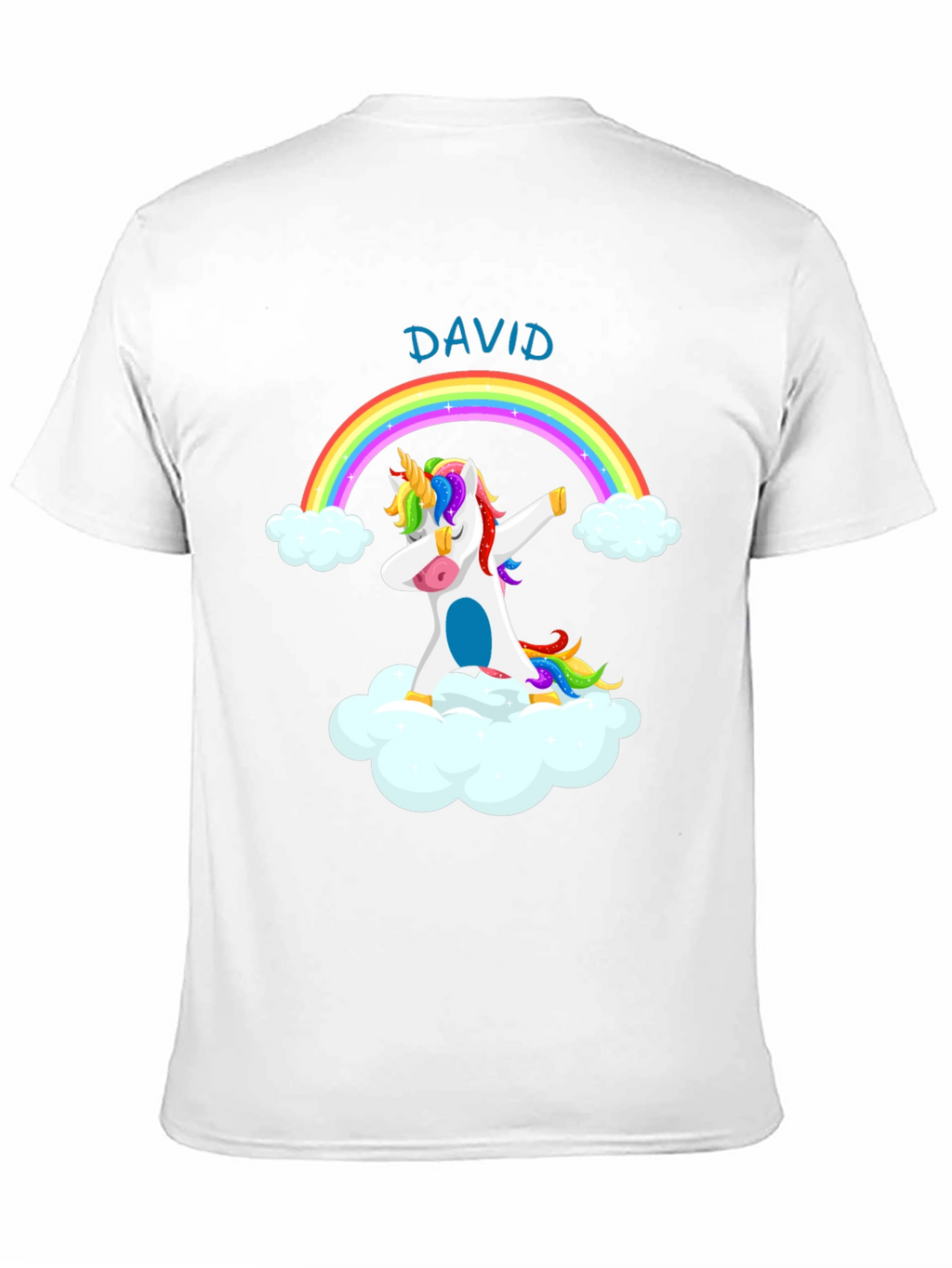 Dabbing Unicorn Rainbow Personalized T-Shirt