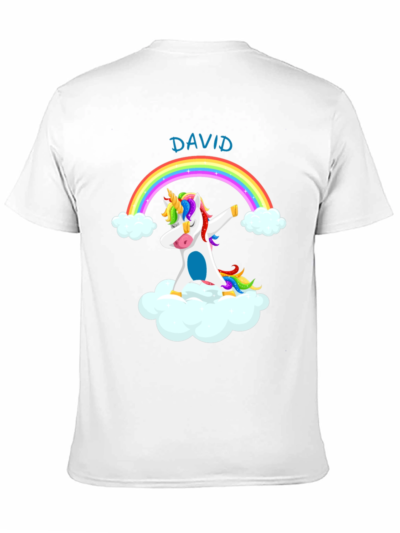 Dabbing Unicorn Rainbow Personalized T-Shirt