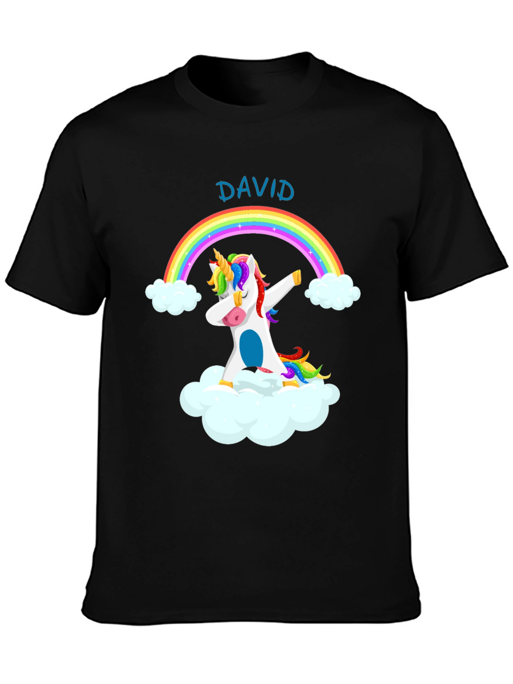 Dabbing Unicorn Rainbow Personalized T-Shirt