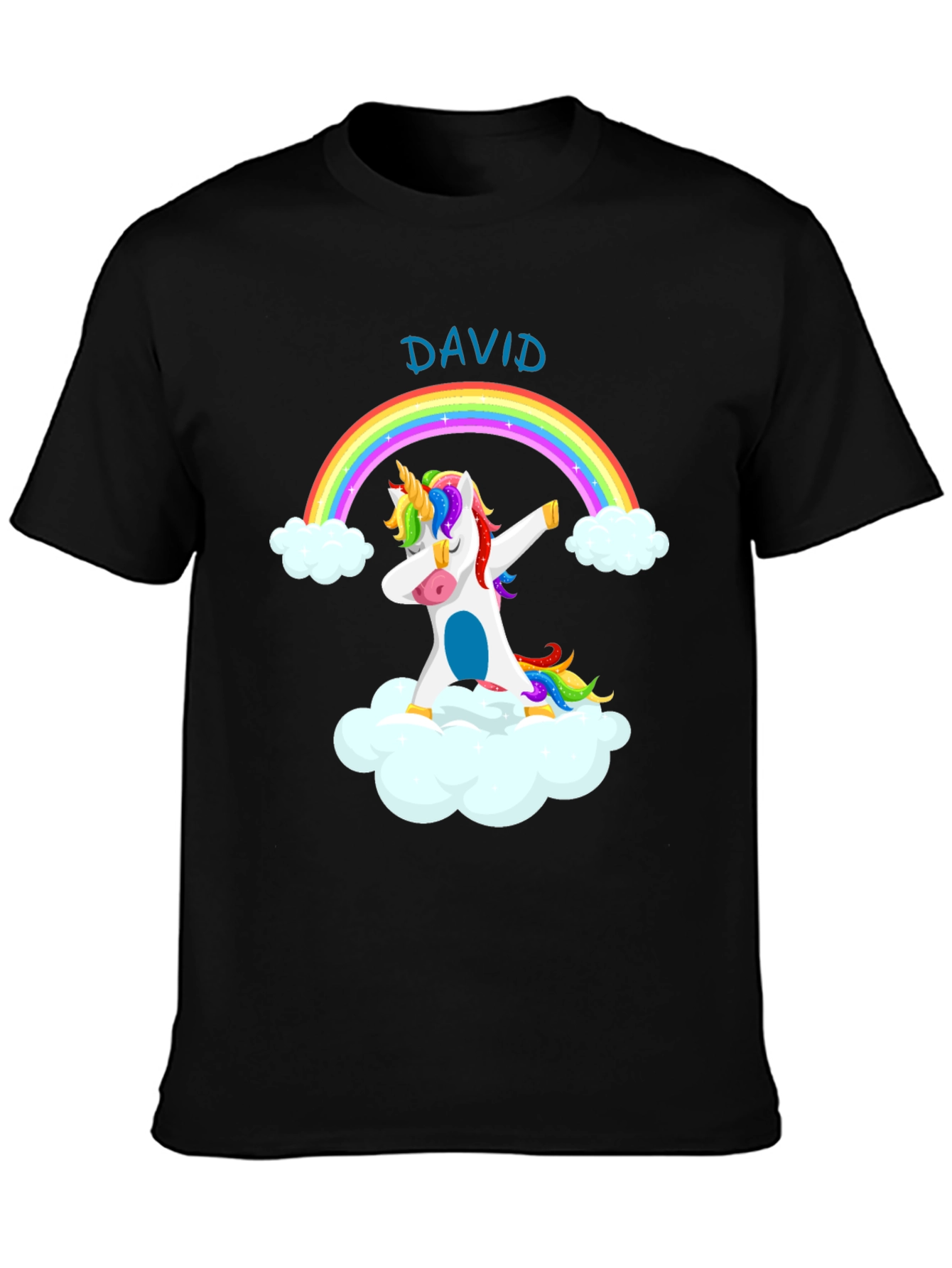 Dabbing Unicorn Rainbow Personalized T-Shirt
