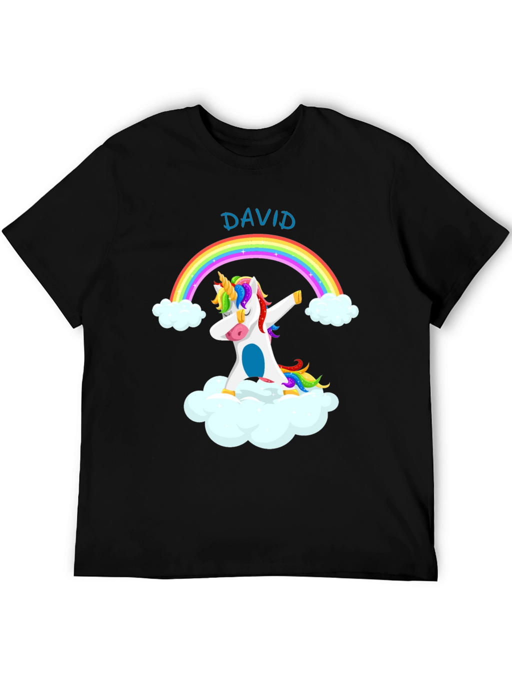 Dabbing Unicorn Rainbow Personalized T-Shirt