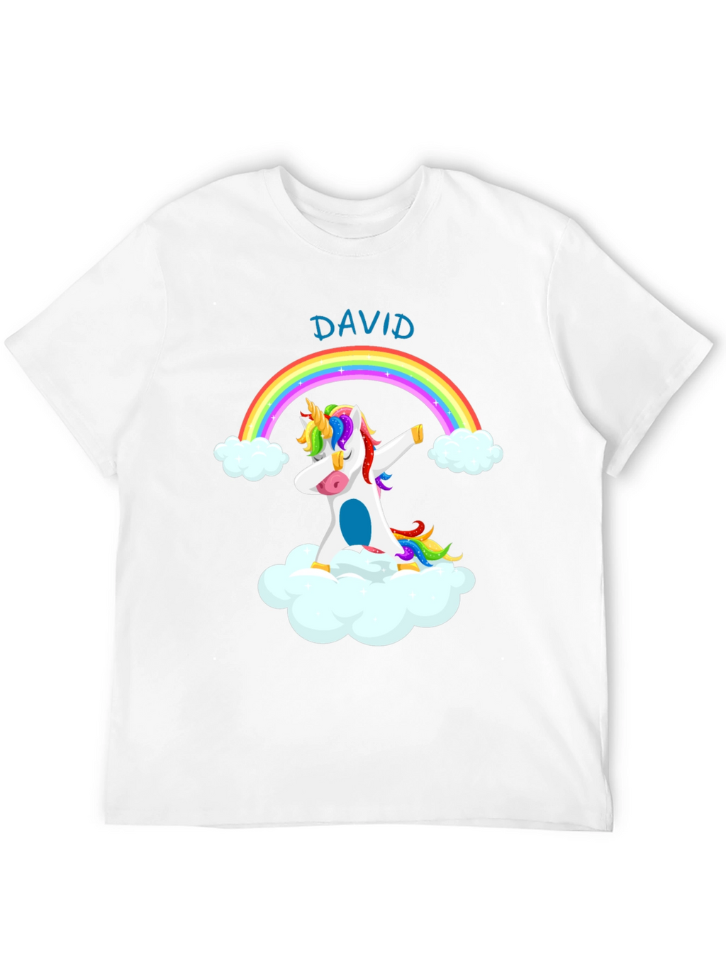 Dabbing Unicorn Rainbow Personalized T-Shirt
