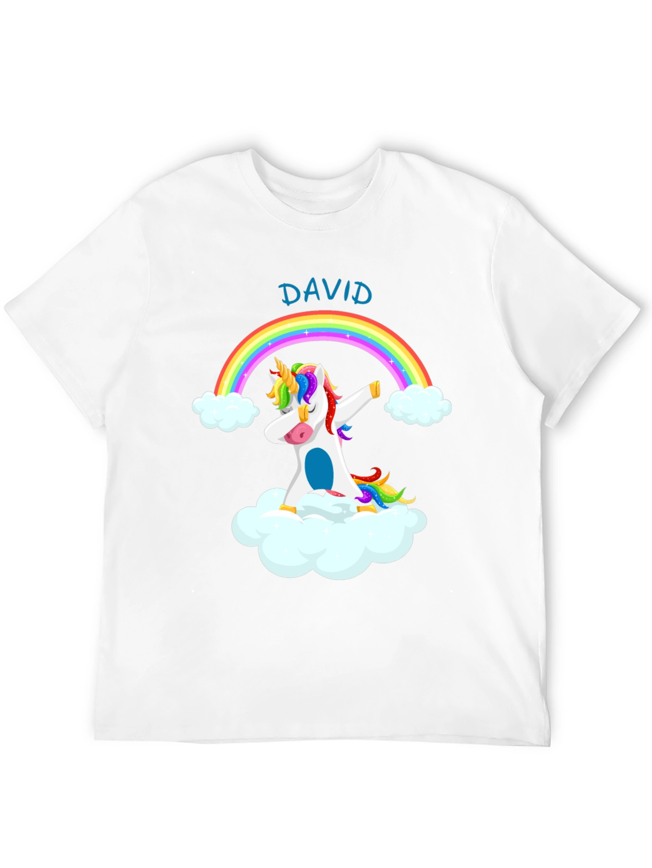 Dabbing Unicorn Rainbow Personalized T-Shirt