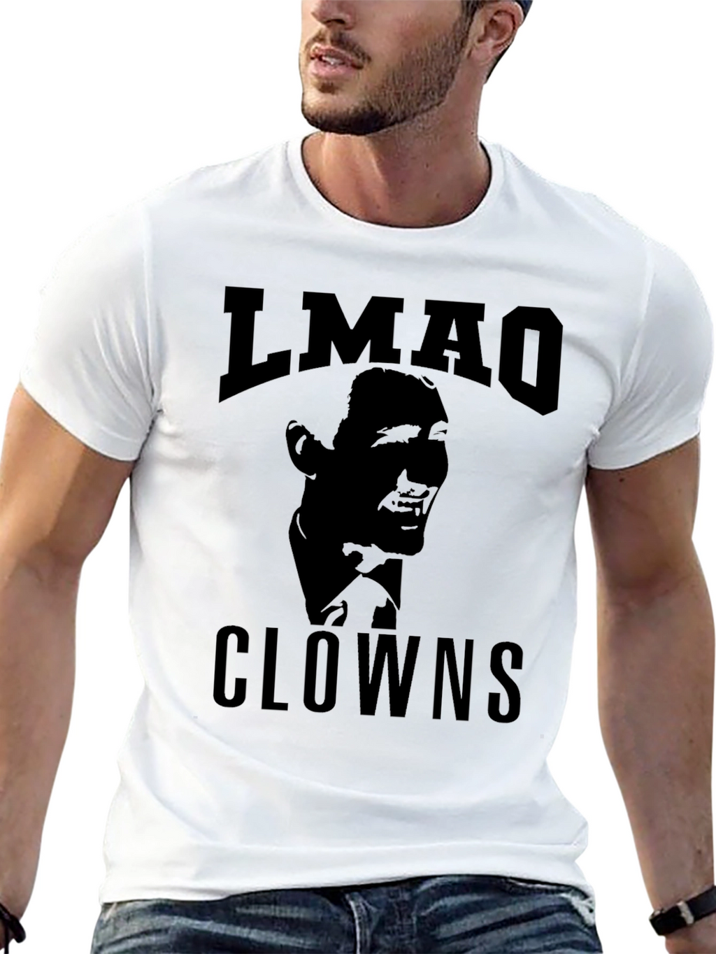 LMAO Clowns Graphic Tee - Black Cotton Blend