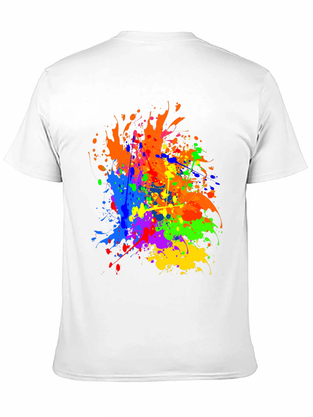 Vibrant Splatter Paint Graphic Tee - Black