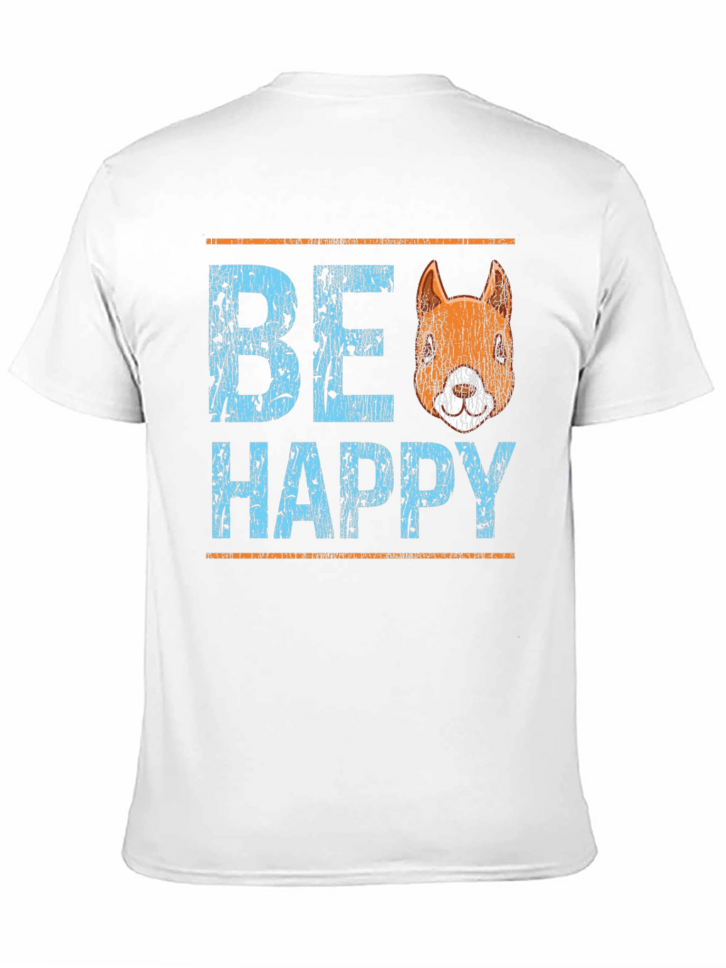 Be Happy Squirrel Graphic T-Shirt - Black