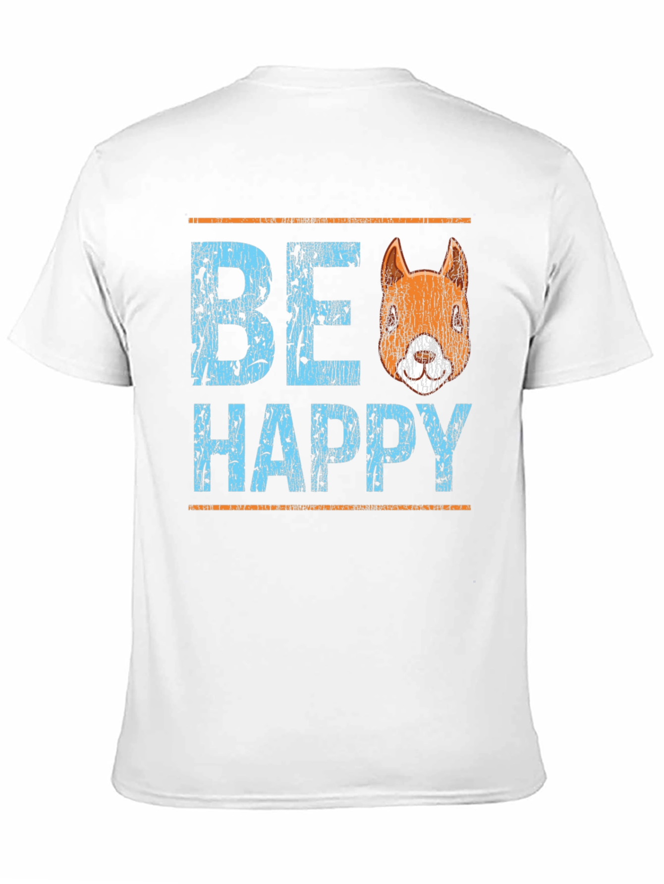 Be Happy Squirrel Graphic T-Shirt - Black