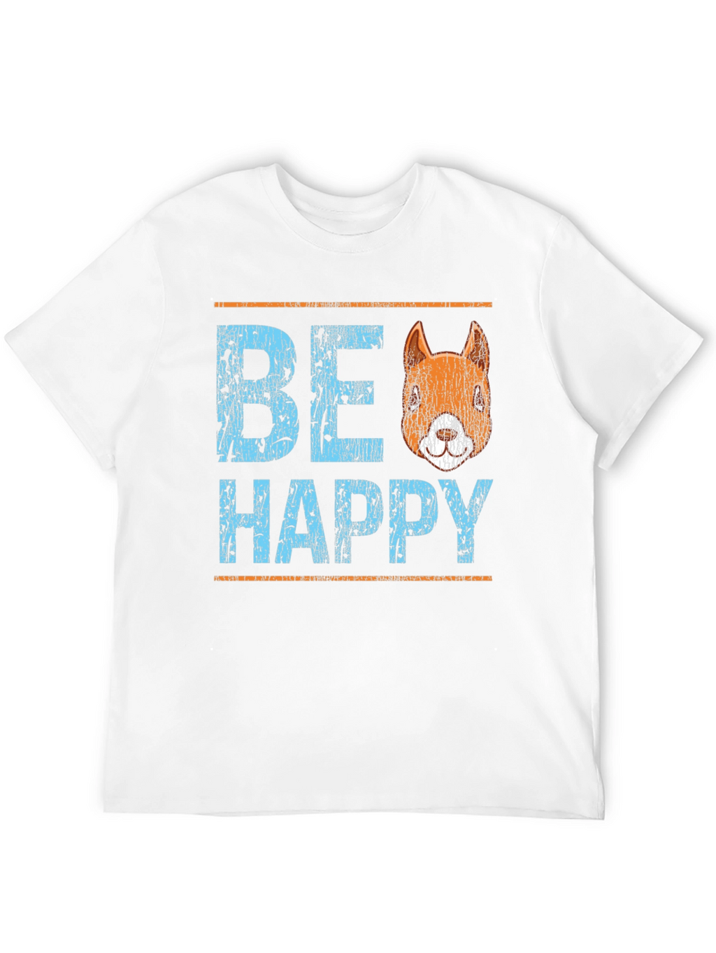Be Happy Squirrel Graphic T-Shirt - Black