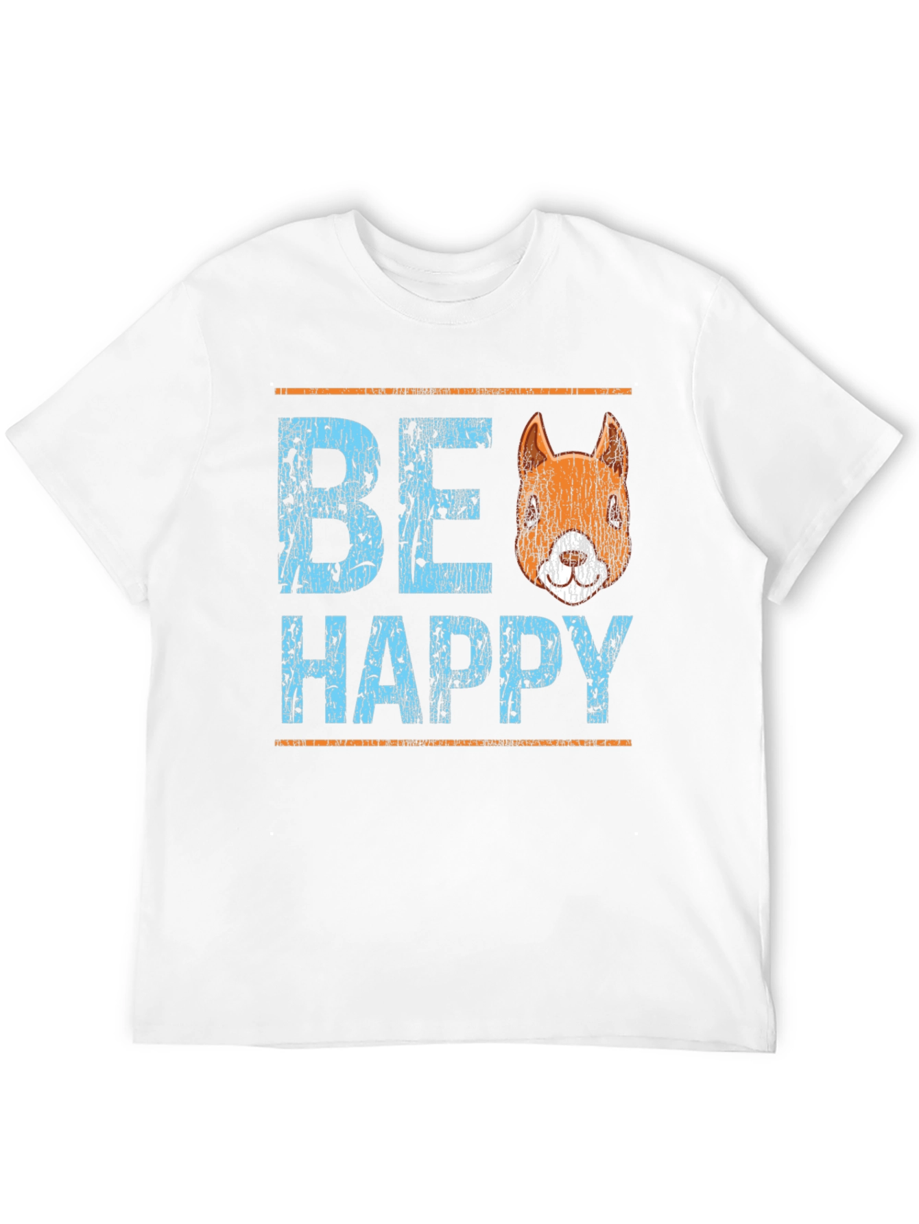 Be Happy Squirrel Graphic T-Shirt - Black