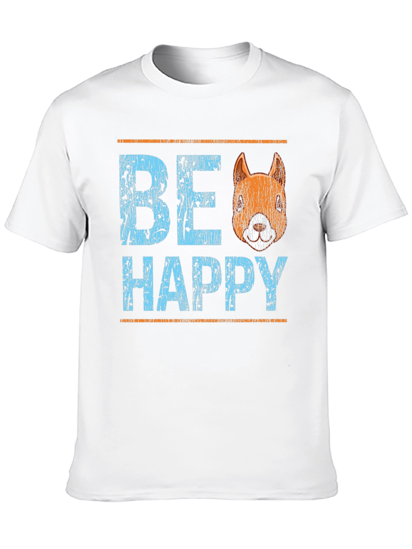 Be Happy Squirrel Graphic T-Shirt - Black