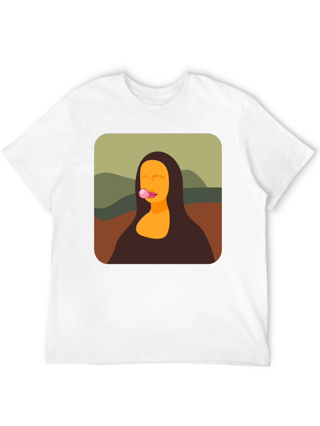 Mona Lisa Bubble Gum Black T-Shirt