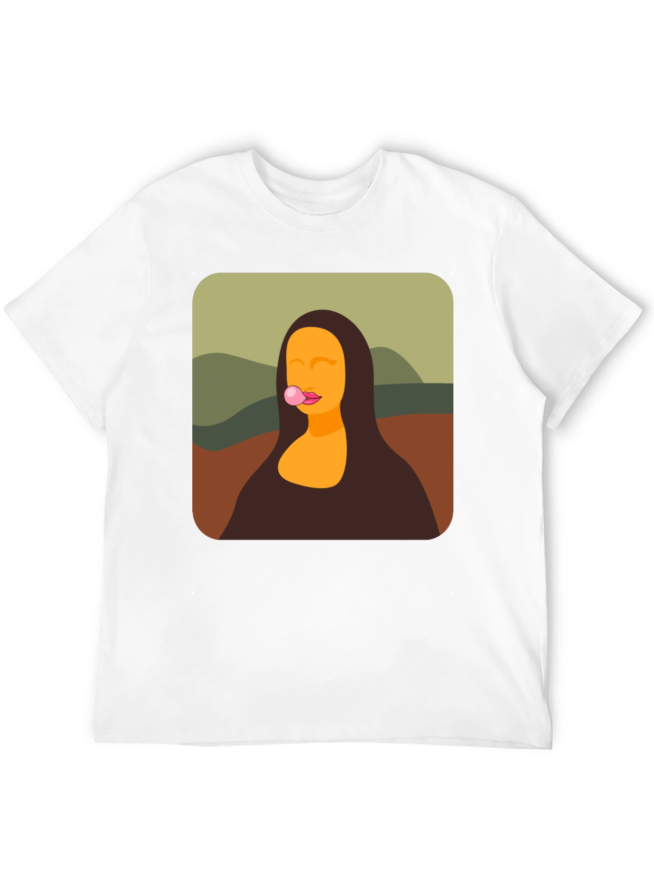 Mona Lisa Bubble Gum Black T-Shirt