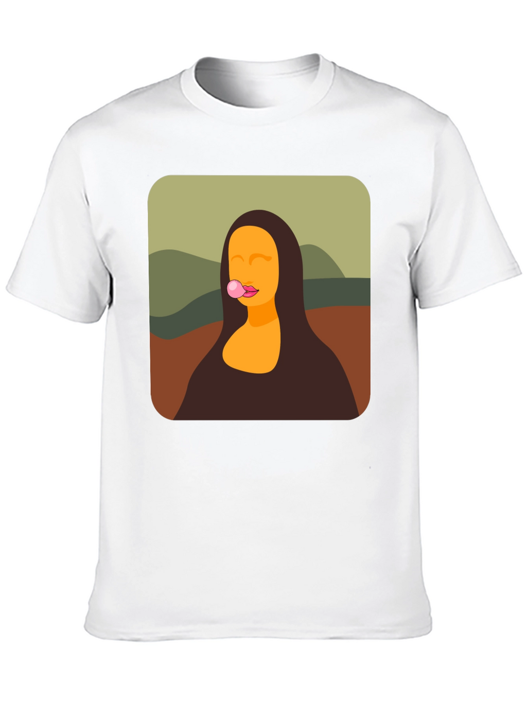 Mona Lisa Bubble Gum Black T-Shirt