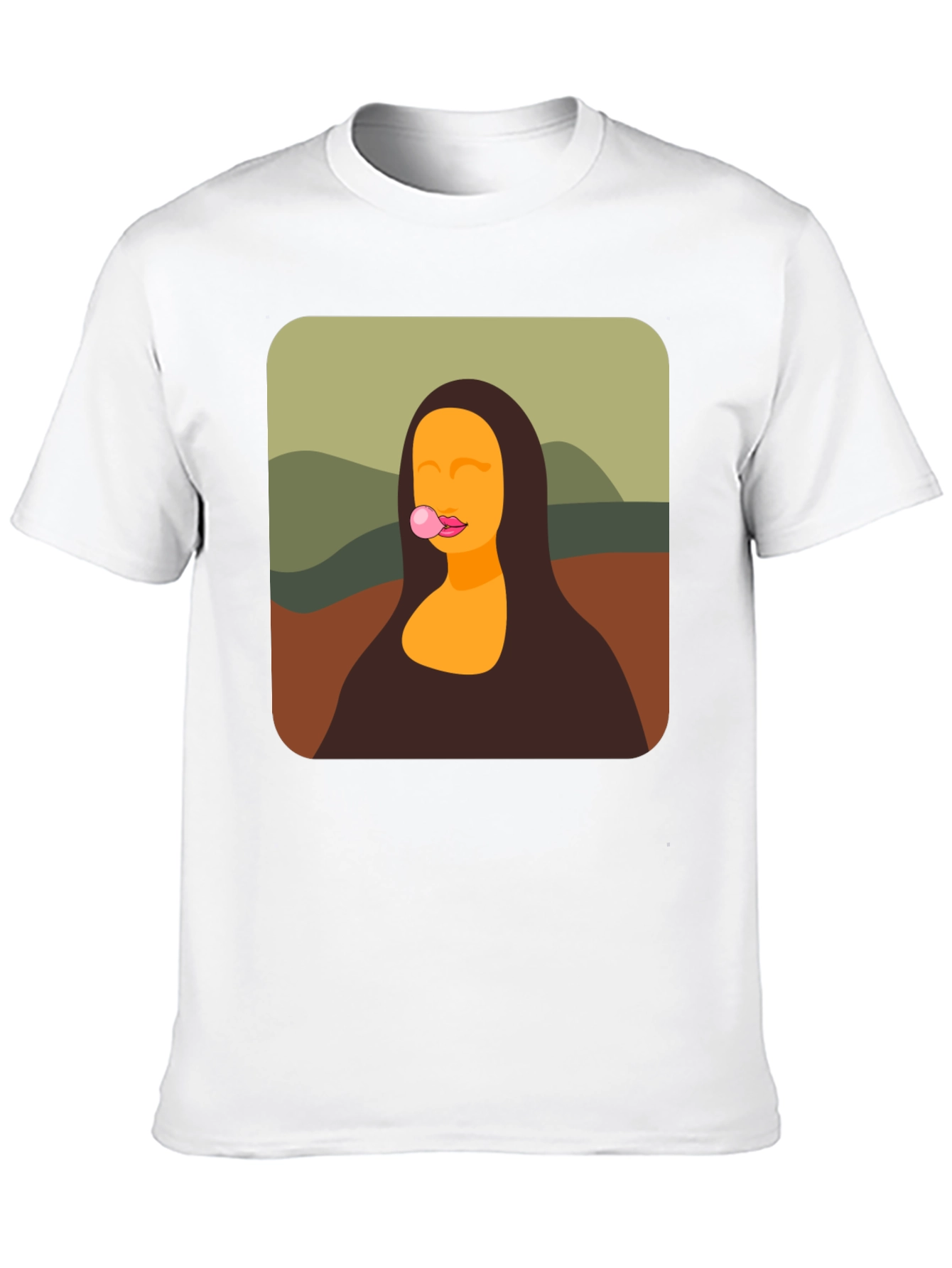Mona Lisa Bubble Gum Black T-Shirt