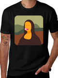 Mona Lisa Bubble Gum Black T-Shirt