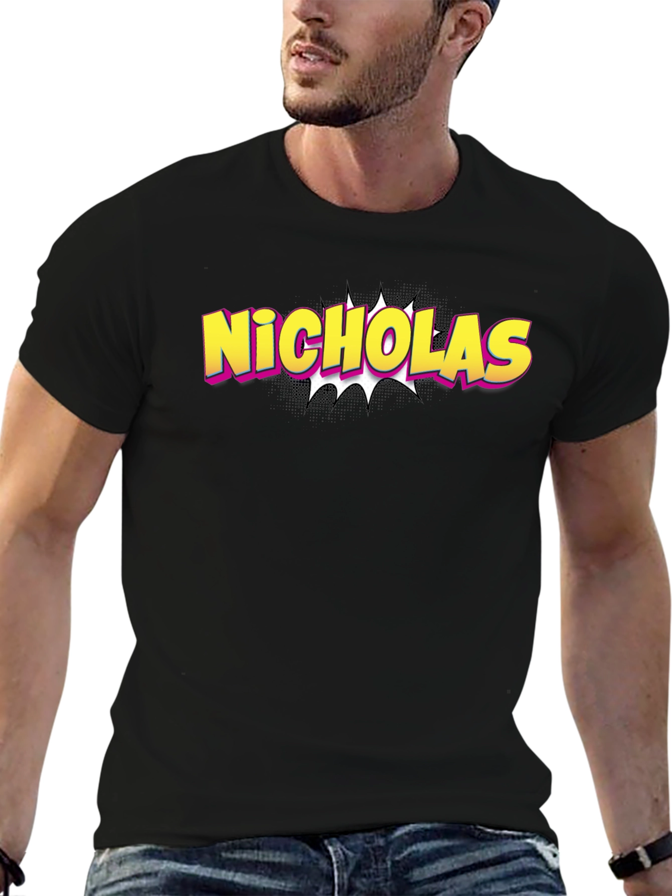 Nicholas Personalized Comic Style T-Shirt
