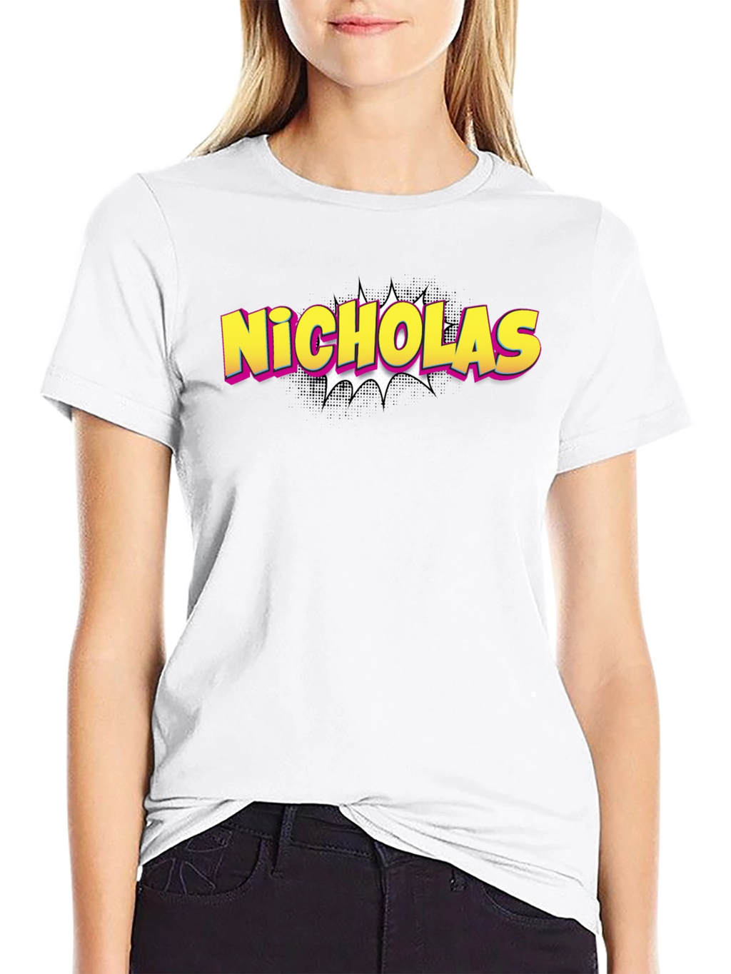 Nicholas Personalized Comic Style T-Shirt