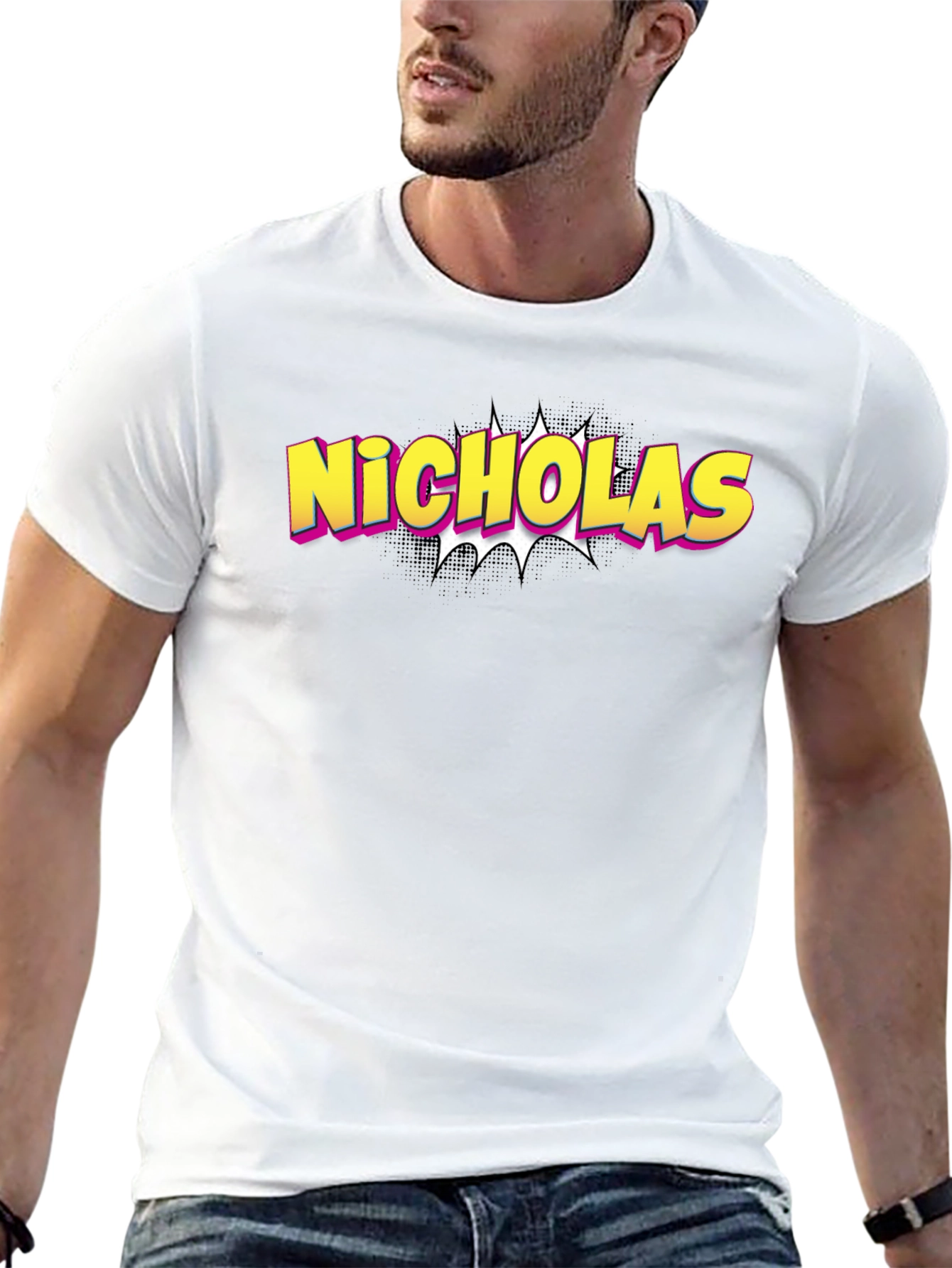 Nicholas Personalized Comic Style T-Shirt