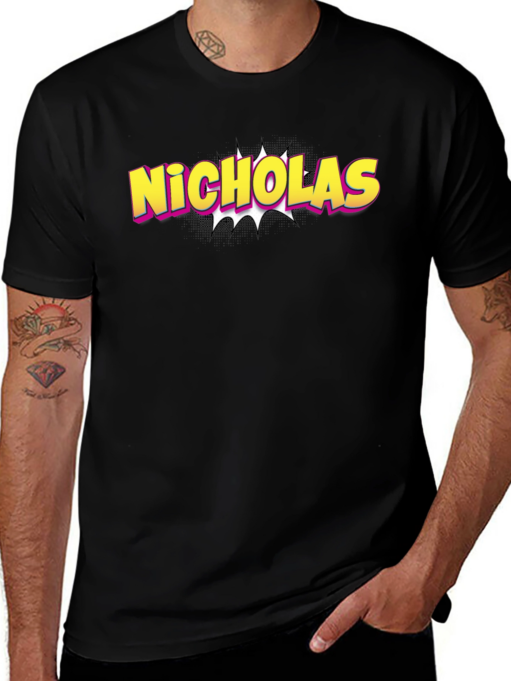 Nicholas Personalized Comic Style T-Shirt