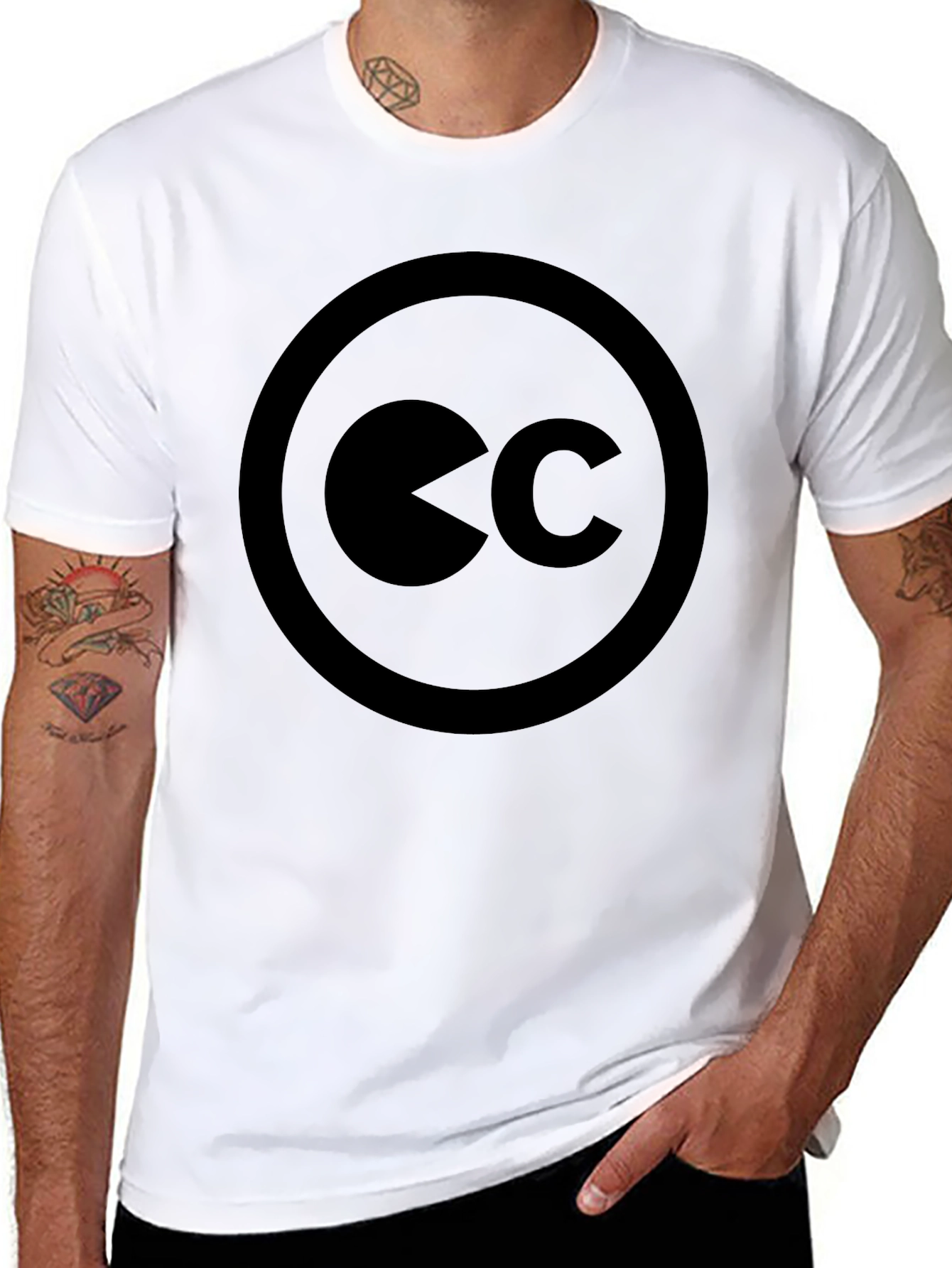 Creative Commons Black T-Shirt - Modern Design