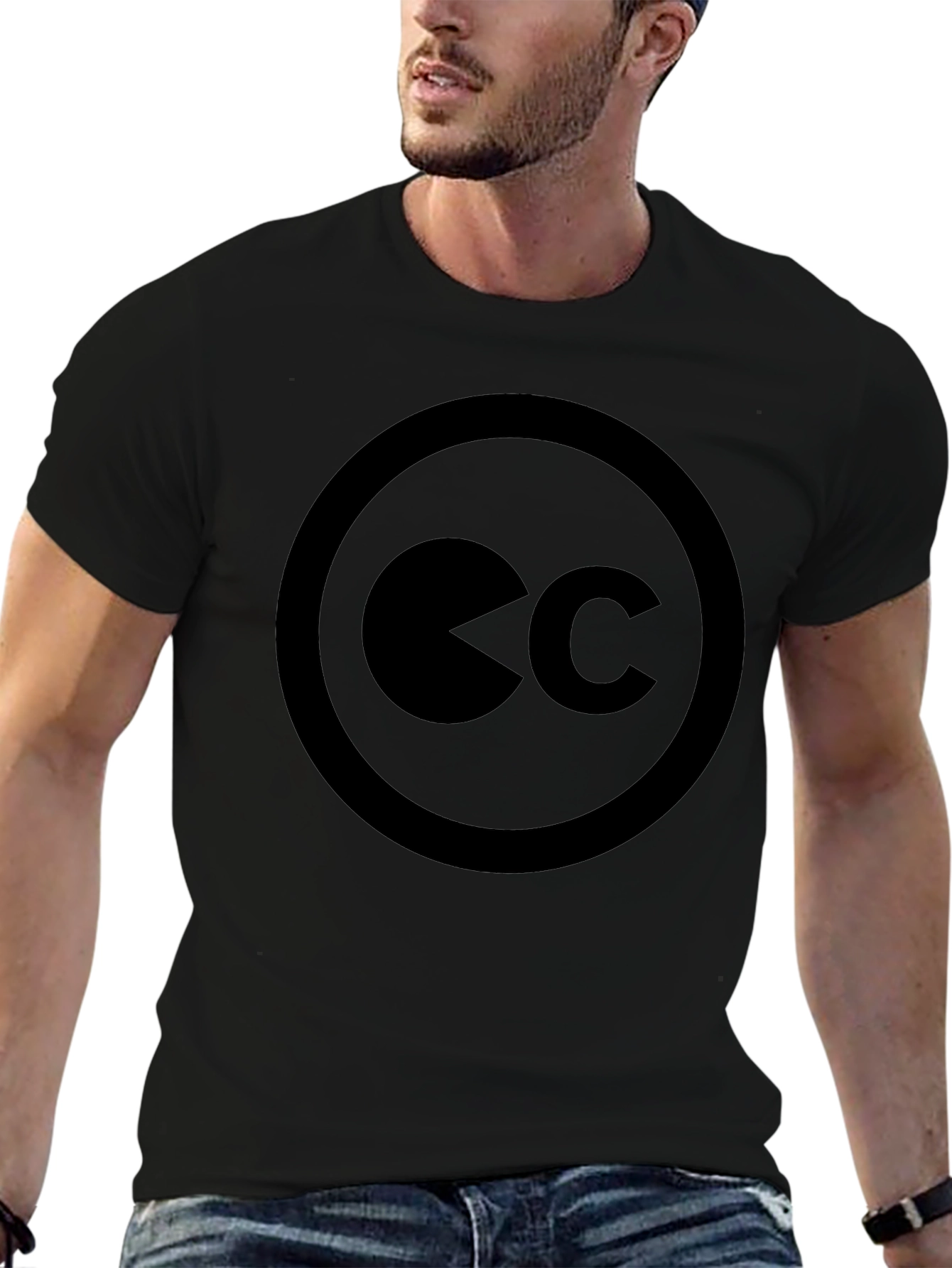 Creative Commons Black T-Shirt - Modern Design
