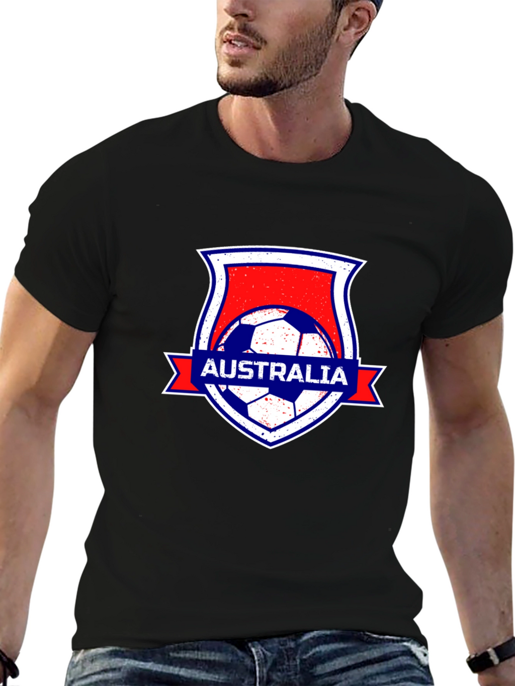 Australia Soccer Black T-Shirt
