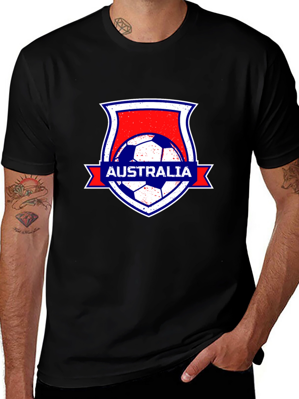Australia Soccer Black T-Shirt