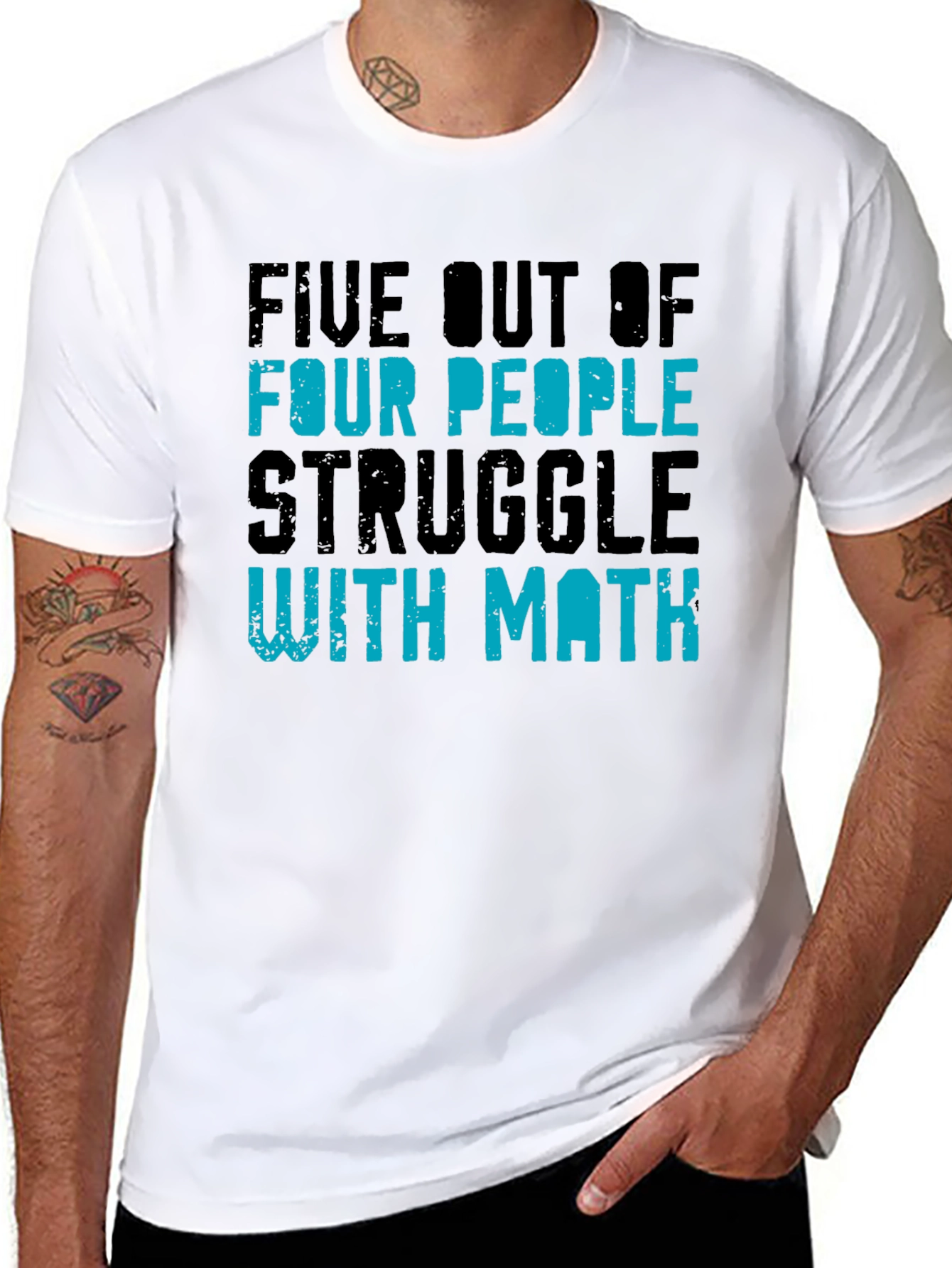 Five Out of Four People Struggle with Math T-Shirt