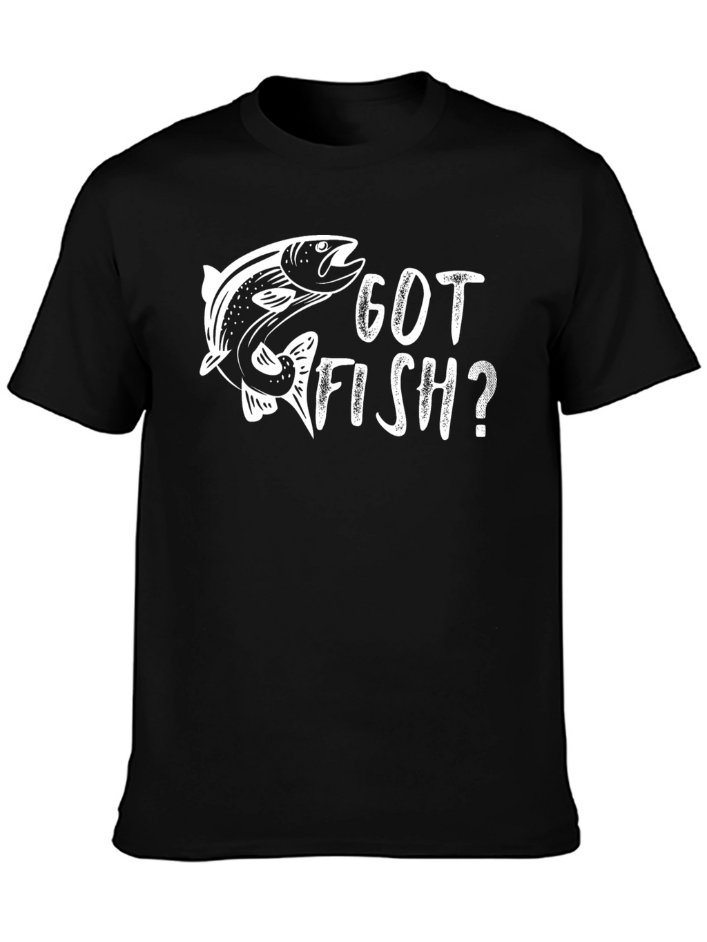 Got Fish? Black Cotton Graphic T-Shirt