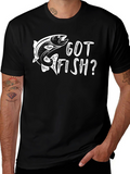 Got Fish? Black Cotton Graphic T-Shirt