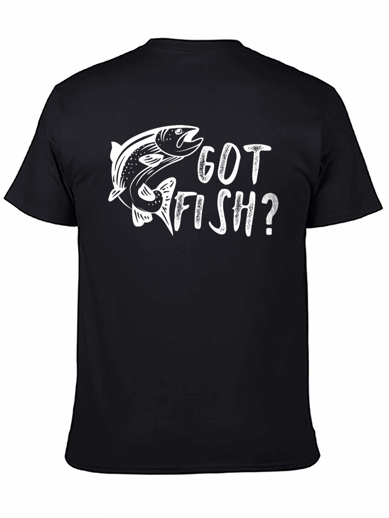Got Fish? Black Cotton Graphic T-Shirt