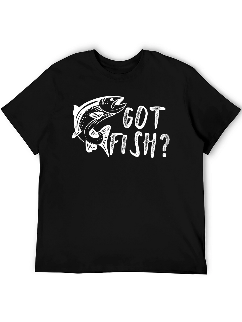Got Fish? Black Cotton Graphic T-Shirt