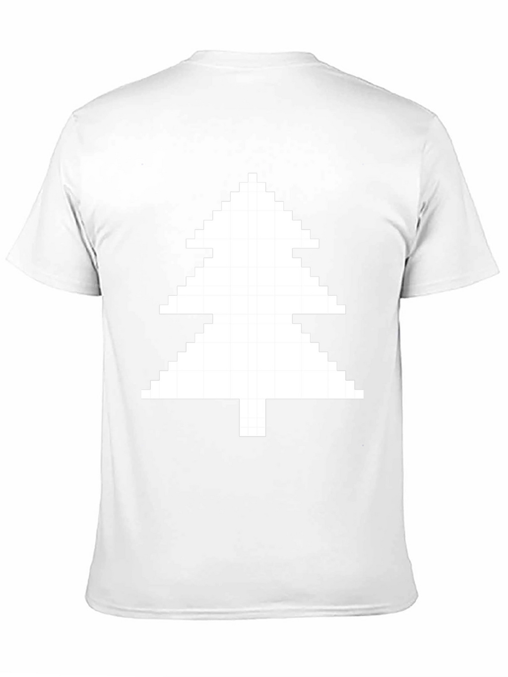 Pixelated Christmas Tree Black T-Shirt