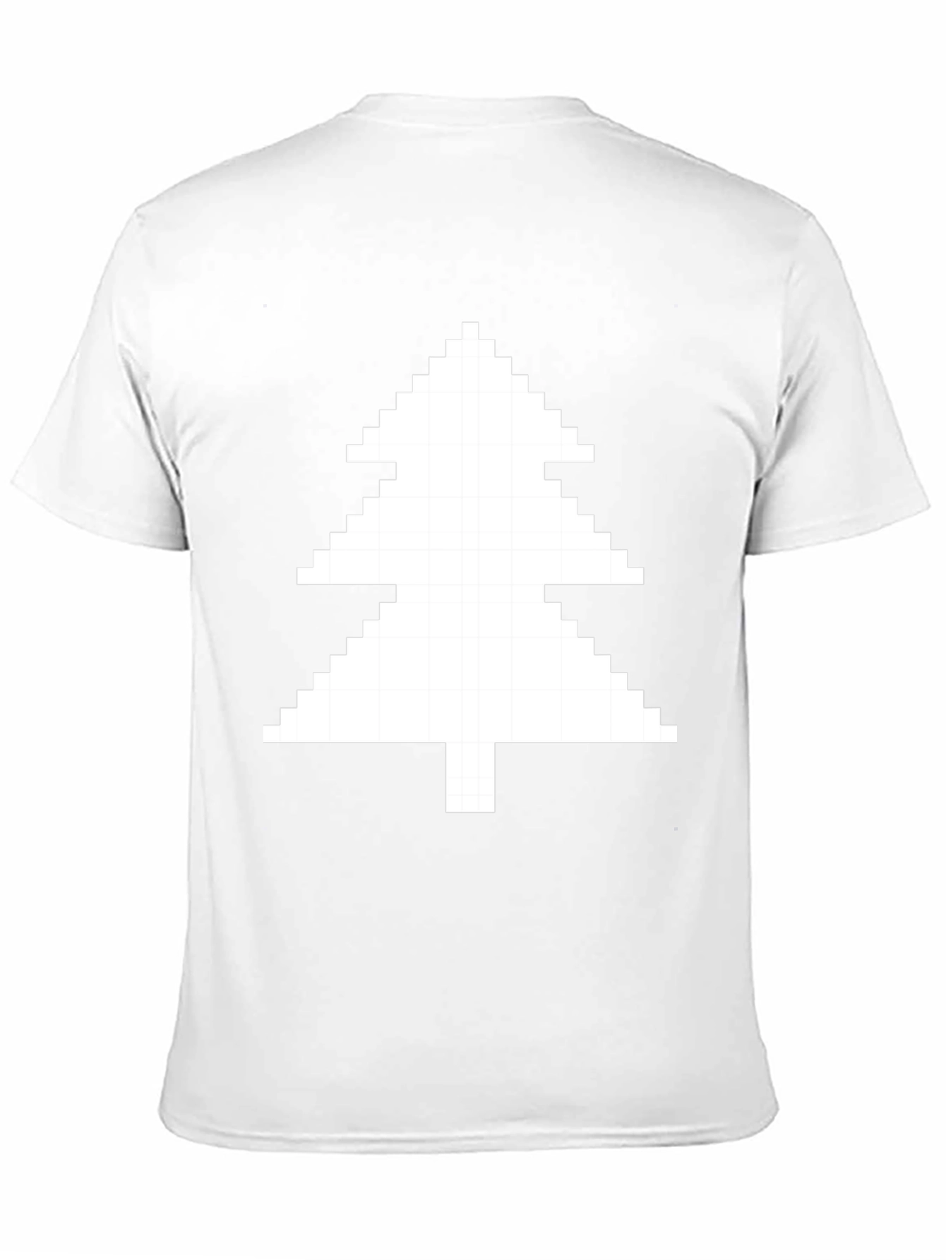 Pixelated Christmas Tree Black T-Shirt