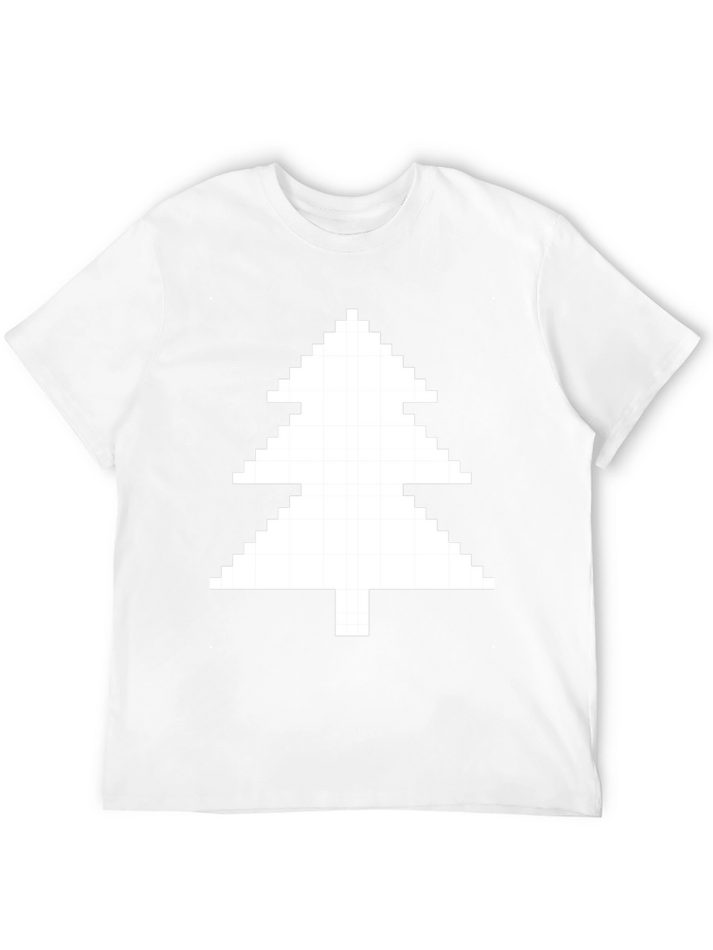 Pixelated Christmas Tree Black T-Shirt