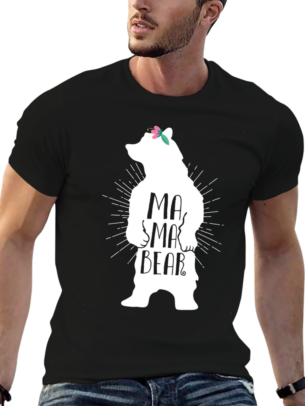 Mama Bear Graphic T-Shirt - Cute Mom Tee