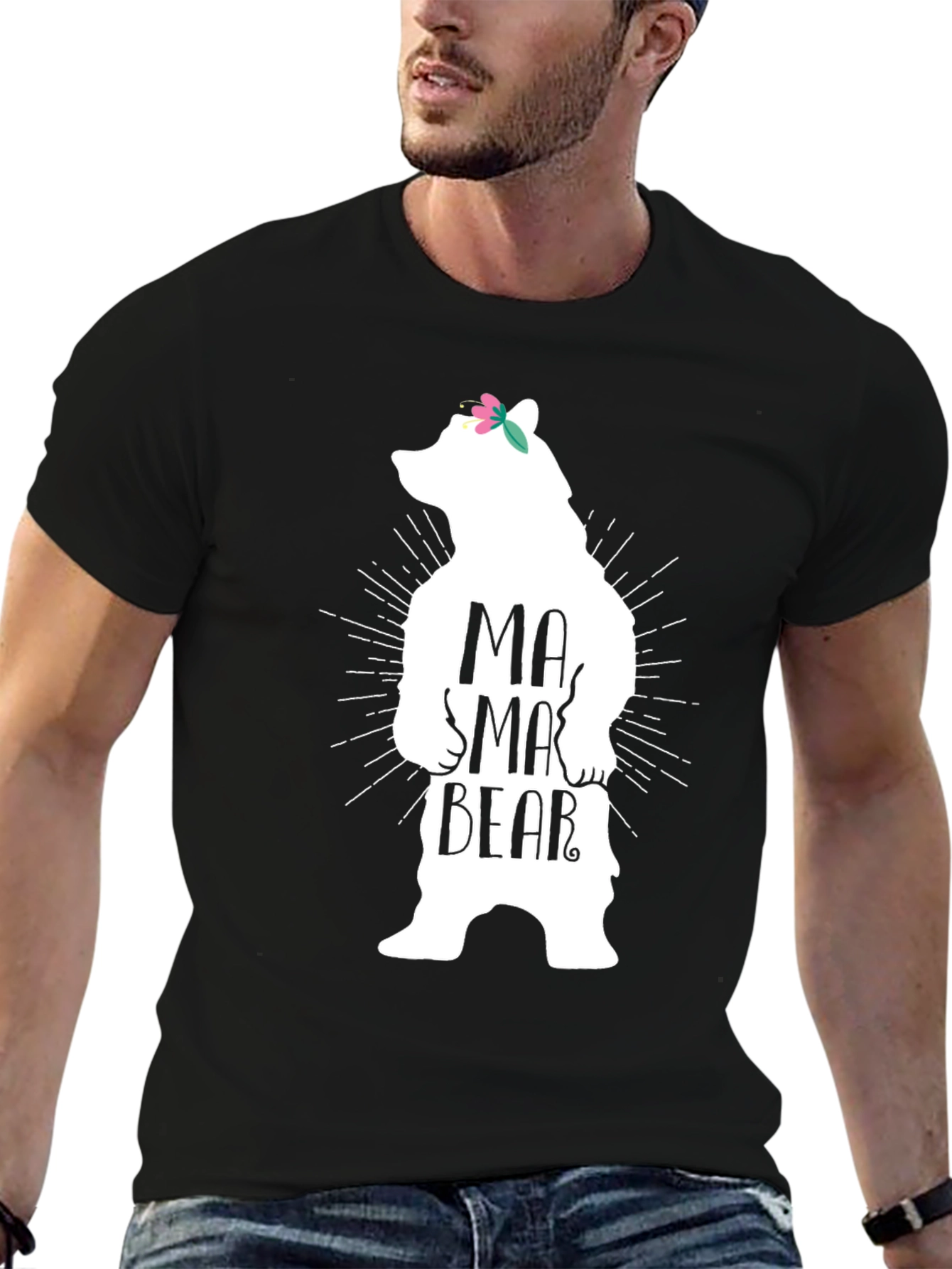 Mama Bear Graphic T-Shirt - Cute Mom Tee