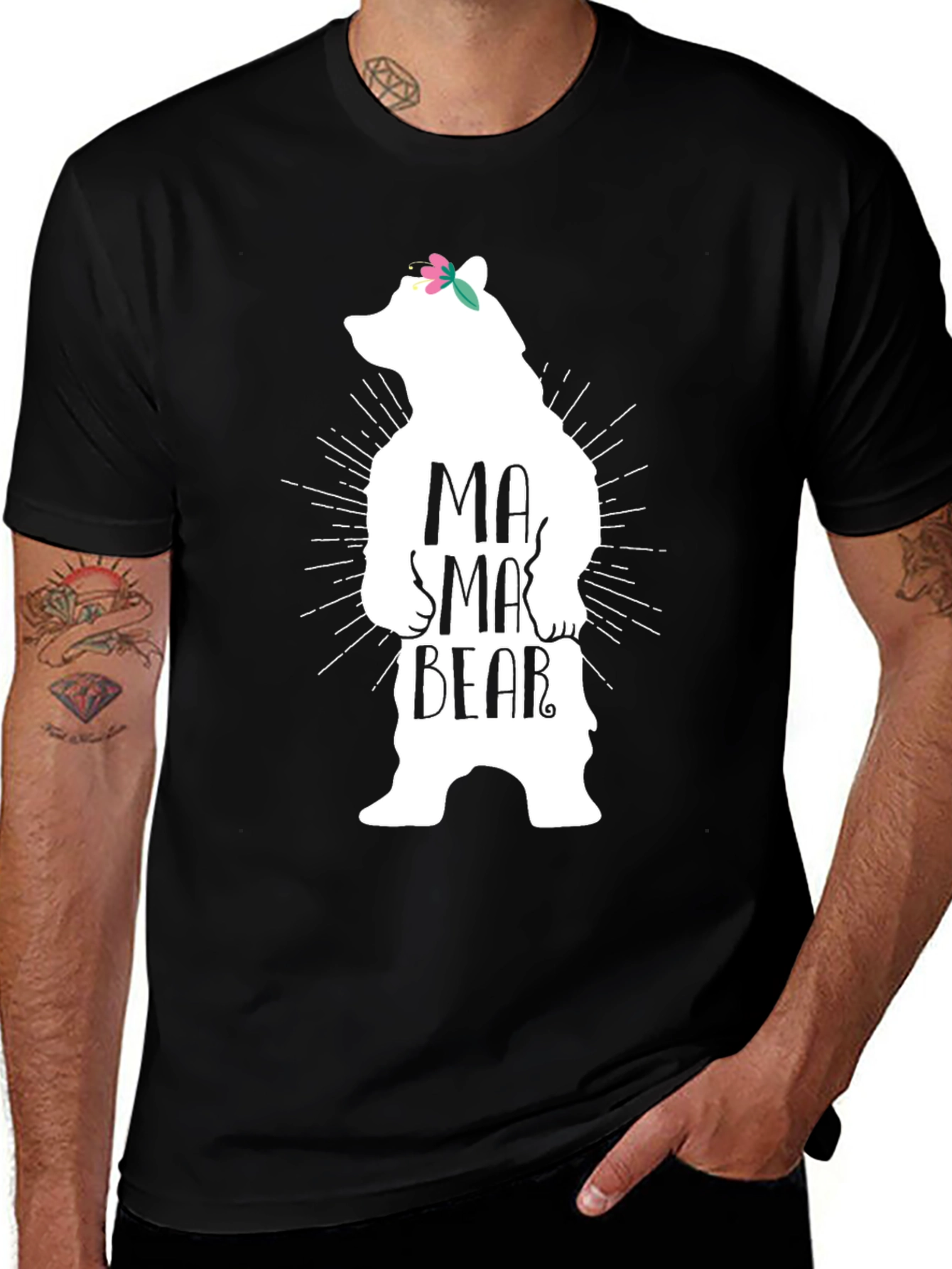 Mama Bear Graphic T-Shirt - Cute Mom Tee