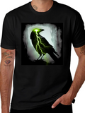 Electric Raven Graphic T-Shirt - Dark & Edgy Design