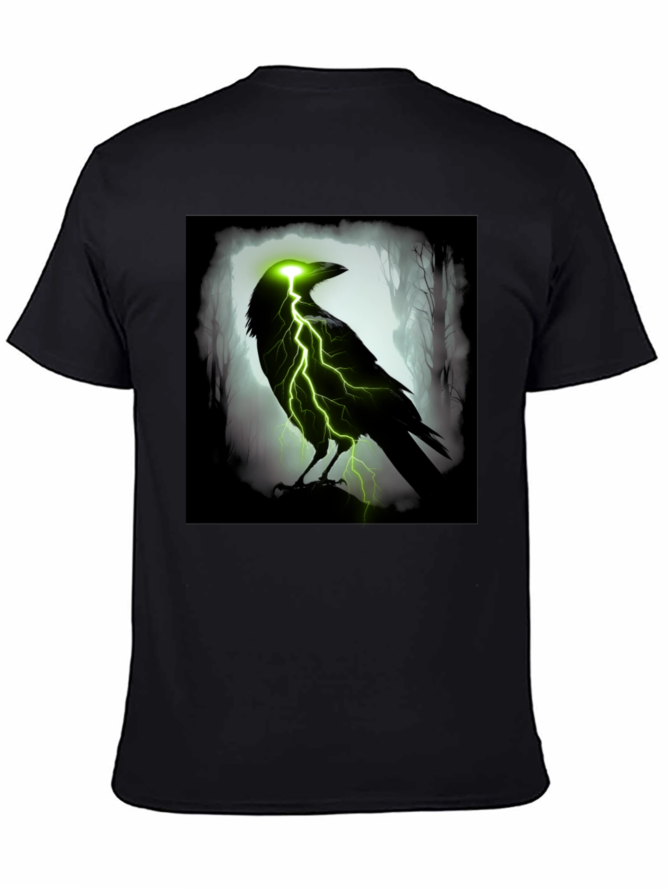 Electric Raven Graphic T-Shirt - Dark & Edgy Design
