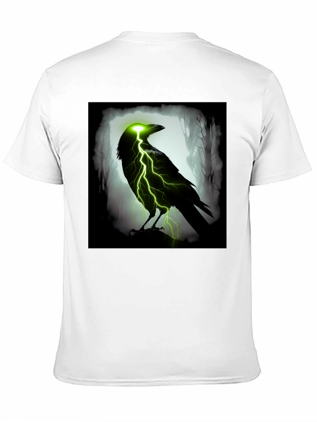 Electric Raven Graphic T-Shirt - Dark & Edgy Design