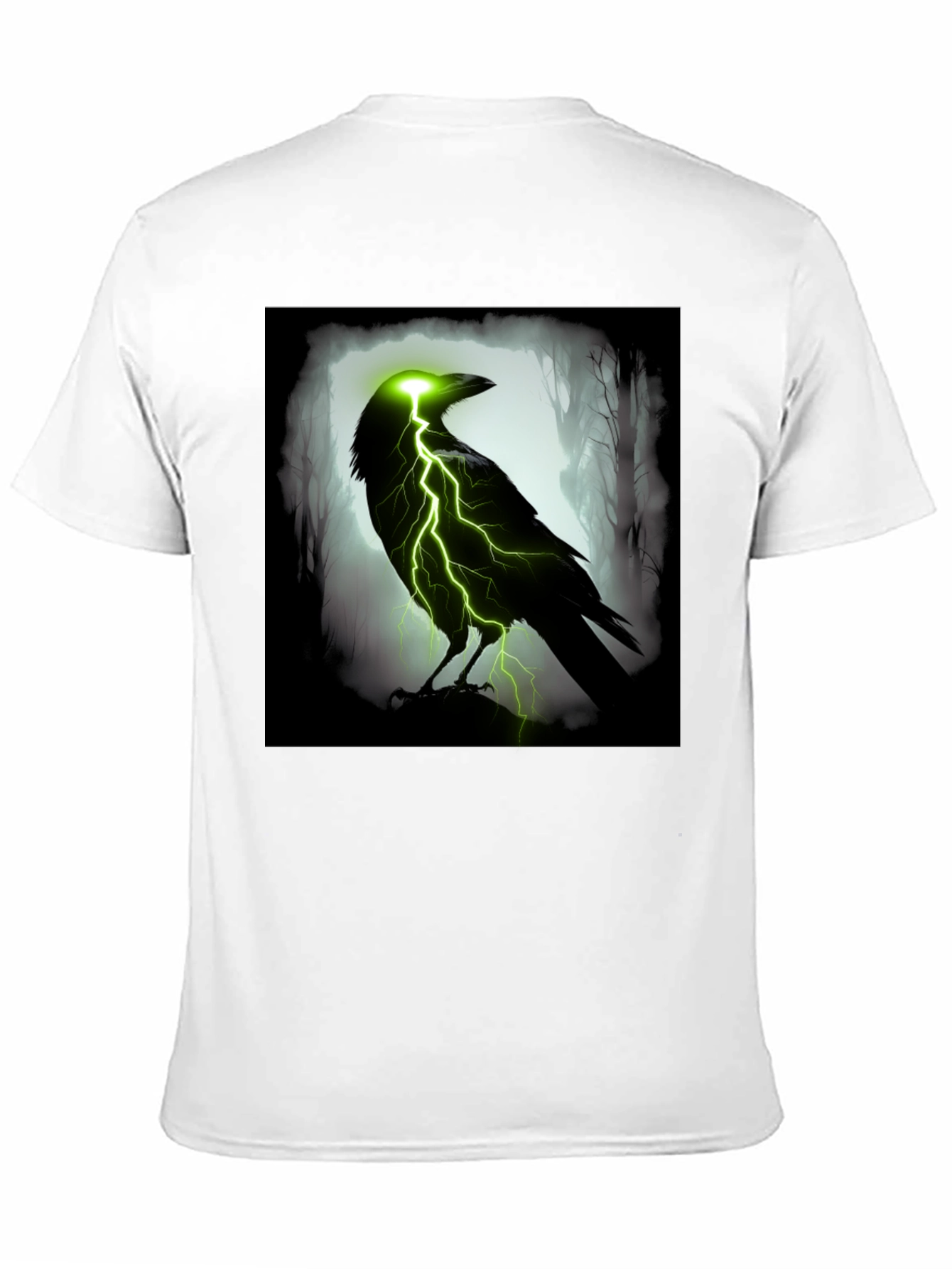 Electric Raven Graphic T-Shirt - Dark & Edgy Design